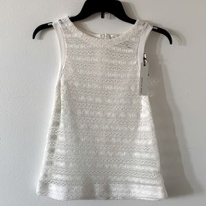 Search for sanity sheer white lace top size XS